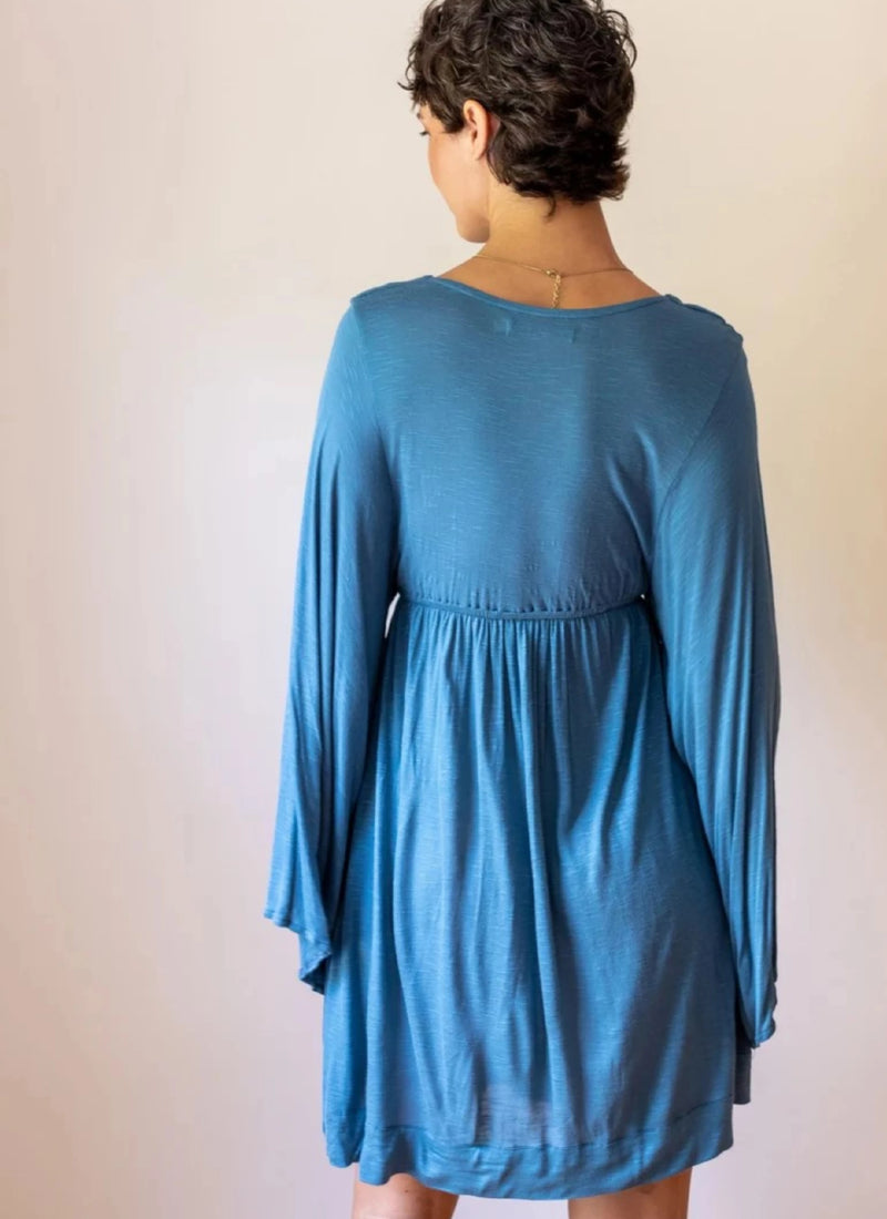 Paramita Designs Bell Sleeve Goddess Maxi Dress - Long Small / Amethyst