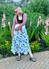 Blooming Lotus Skirt: Feather Motif Limited Edition